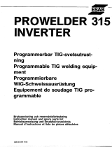 ESAB PROWELDER 315 INVERTER Benutzerhandbuch