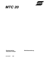ESAB MTC 20 Benutzerhandbuch