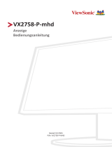 ViewSonic VX2758-P-MHD Benutzerhandbuch