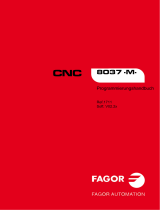 Fagor CNC 8037 for milling machines Bedienungsanleitung