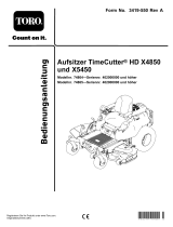 Toro TimeCutter HD X4850 Riding Mower Benutzerhandbuch