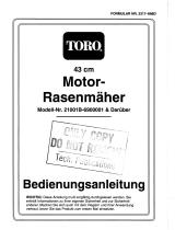 Toro 43cm Rear-Bagging Lawnmower Benutzerhandbuch
