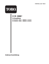 Toro CCR 2000 Snowthrower Benutzerhandbuch