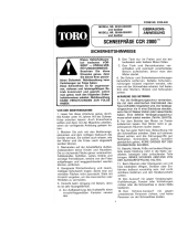 Toro CCR 2000 Snowthrower Benutzerhandbuch