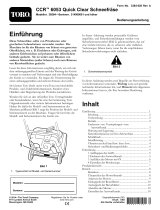 Toro CCR 6053 Quick Clear Snowthrower Benutzerhandbuch