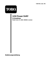 Toro 1232 Power Shift Snowthrower Bedienungsanleitung