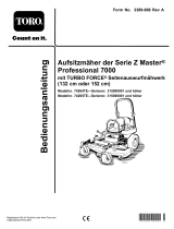 Toro Z Master Professional 7000 Series Riding Mower, With 132cm TURBO FORCE Side Discharge Mower Benutzerhandbuch