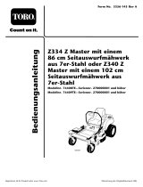 Toro Z300 Z Master, With 102cm 7-Gauge Side Discharge Mower Benutzerhandbuch