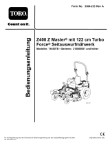 Toro Z400 Z Master, With 122cm TURBO FORCE Side Discharge Mower Benutzerhandbuch