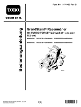 Toro GrandStand Mower, With 91cm TURBO FORCE Cutting Unit Benutzerhandbuch