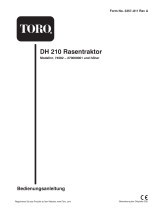 Toro DH 210 Lawn Tractor Benutzerhandbuch