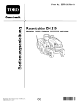 Toro DH 210 Lawn Tractor Benutzerhandbuch