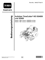 Toro TimeCutter HD XS5450 Riding Mower Benutzerhandbuch