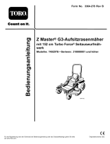 Toro Z Master G3 Riding Mower, Benutzerhandbuch