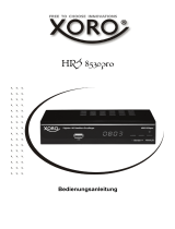 Xoro HRS 8530 Pro Benutzerhandbuch