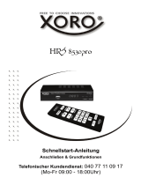 Xoro HRS 8530 Pro Benutzerhandbuch