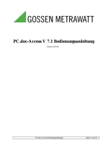 Gossen MetraWatt PC.doc-ACCESS Bedienungsanleitung