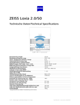 Zeiss Loxia 2/50 Datasheets