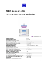 Zeiss Loxia 2.4/85 Datasheets