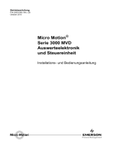 Micro Motion Serie 3000 MVD Auswerteelektronik und Steuereinheit Bedienungsanleitung