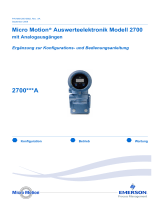 Emerson MICRO MOTION 2700 Bedienungsanleitung