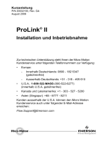 Micro Motion PROLINK II Benutzerhandbuch