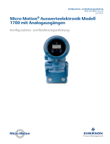 Micro Motion Auswerteelektronik Modell 1700 mit Analogausgängen Konfigurations- und Bedienungsanleitung Bedienungsanleitung