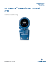 Micro Motion Messumformer 1700 und 2700 Installationsanleitung