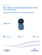 Micro Motion Auswerteelektronik Modell 1700 mit Analogausgängen Bedienungsanleitung