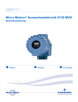 Micro Motion Auswerteelektronik 9739 MVD Betriebsanleitung Installationsanleitung