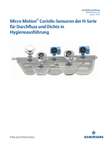 Micro Motion Hygienische Coriolis Sensoren der H-Serie für Durchfluss und Dichte Installationsanleitung