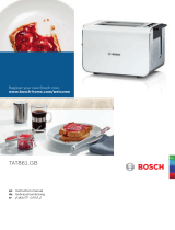 Bosch Styline TAT8612GB 2 Slice Toaster Benutzerhandbuch