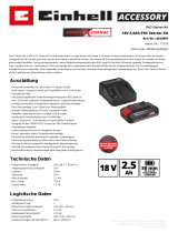 EINHELL 18V 2,5Ah PXC Starter Kit Product Sheet