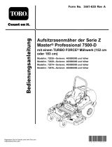 Toro Z Master Professional 7500-D Series Riding Mower, With 72in TURBO FORCE Side Discharge Mower Benutzerhandbuch