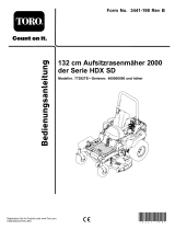 Toro 2000 Series HDX SD 132cm Riding Mower Benutzerhandbuch