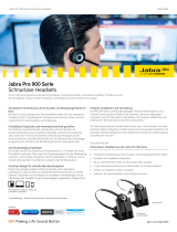 Jabra Pro 900 Duo / Mono Datenblatt