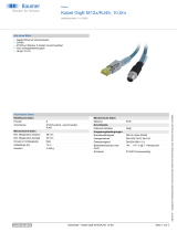 Baumer Cable GigE M12X/RJ45, 10,0 m Datenblatt