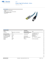 Baumer Cable GigE M12X/RJ45, 15,0 m Datenblatt