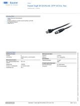 Baumer Cable GigE M12X/RJ45, STP 30.0m, flex Datenblatt
