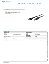 Baumer Cable GigE M12X/RJ45, STP 10.0m, flex Datenblatt