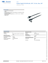 Baumer Cable GigE M12X/RJ45, STP, 10.0m, flex, 90° Datenblatt
