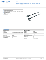 Baumer Cable GigE M12X/RJ45, STP, 5.0m, flex, 90° Datenblatt