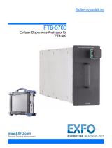 EXFO FTB-5700 Single Ended Dispersion Analyzer for FTB-400 Benutzerhandbuch