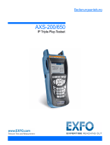 EXFO AXS-200/650 IP Triple-Play Test Set Benutzerhandbuch