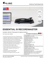 Pro-Ject Essential III RecordMaster Produktinfo