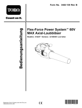 Toro Electric Battery Leaf Blower 60V MAX* Flex-Force Power System 51825T - Tool Only Benutzerhandbuch