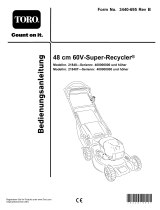Toro 48 cm Super Recycler Cordless Electric Self Propelled Mower 60V MAX* Flex-Force Power System 21848 Benutzerhandbuch