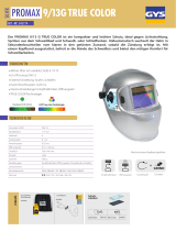 GYS LCD PROMAX 9-13 G SILVER HELMET Datenblatt