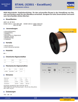 GYS MAG WIRE EXCELLIUM STEEL Ø1.0 - PLASTIC REEL S300 15kg - ER70S-6 Datenblatt