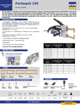 GYS PORTASPOT 230 (PX1 arm included) Datenblatt